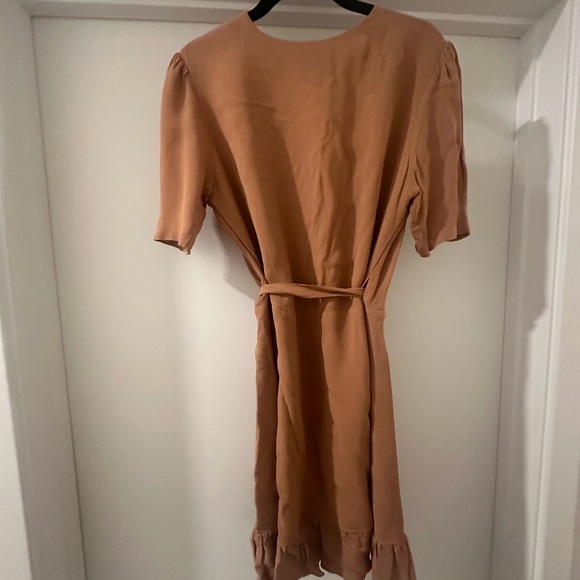 Privacy Please Tan Ruffle Mini Dress - Picture 5 of 5